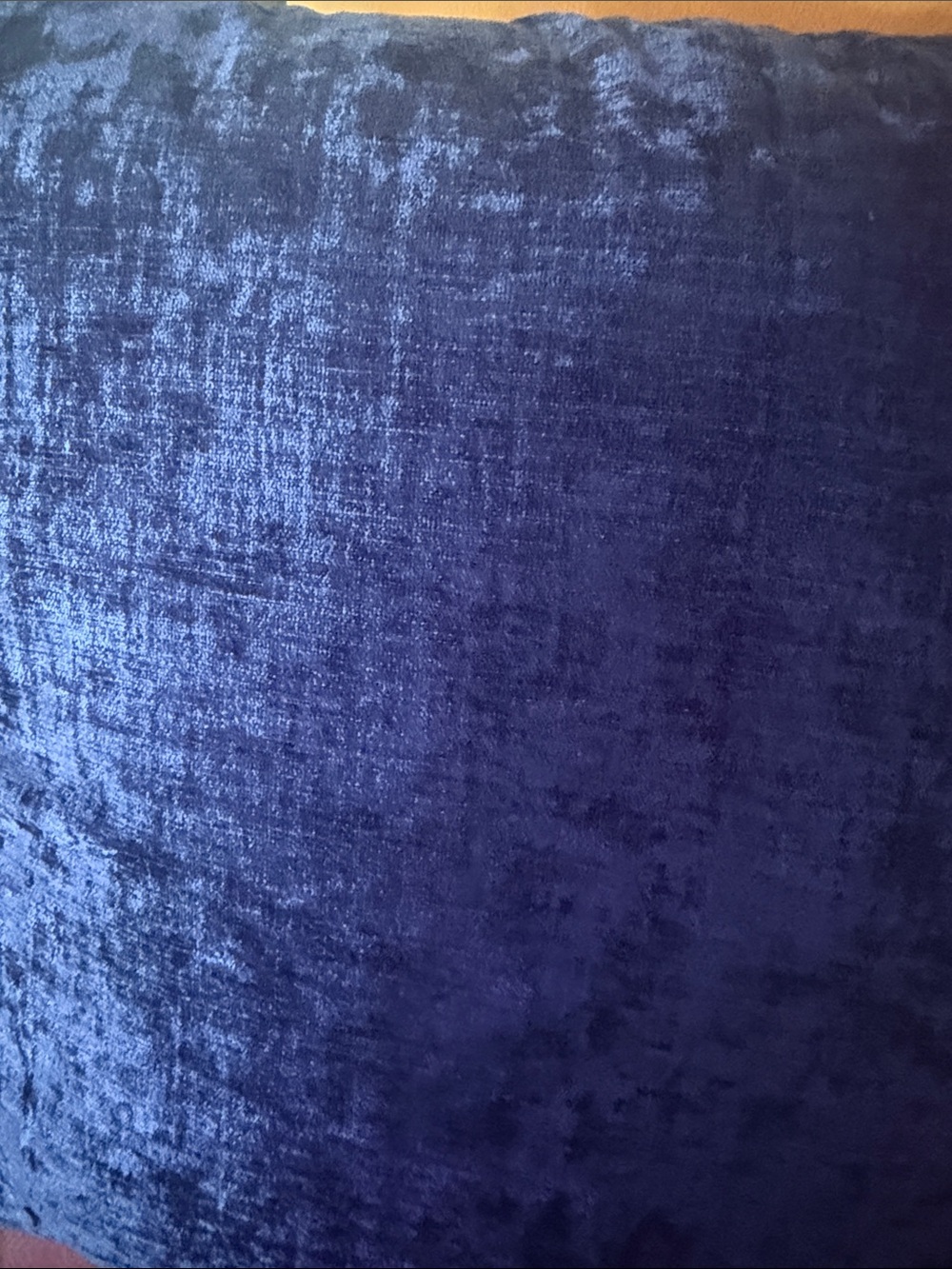 Two plush Velvet Accent Pillow in Navy Blue - Picture 4 of 6